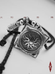 Handcrafted Sterling Silver Pendant – Tribal Sun Totem Design