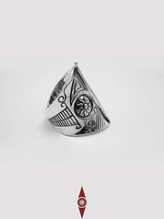 Sunbird Totem Adjustable Ring – Handcrafted in 925 Sterling Silver | Tribal Heritage Jewelry