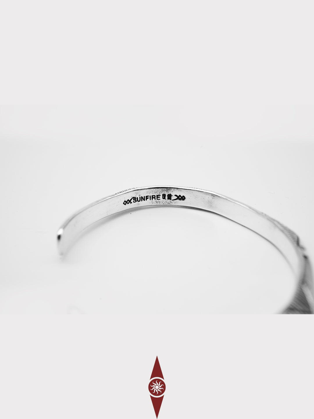 Handcrafted Sterling Silver Open Bracelet – Geometric Design