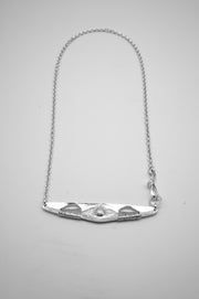 Handcrafted Sterling Silver Necklace – Southwest China Tribal Bull Horn Totem