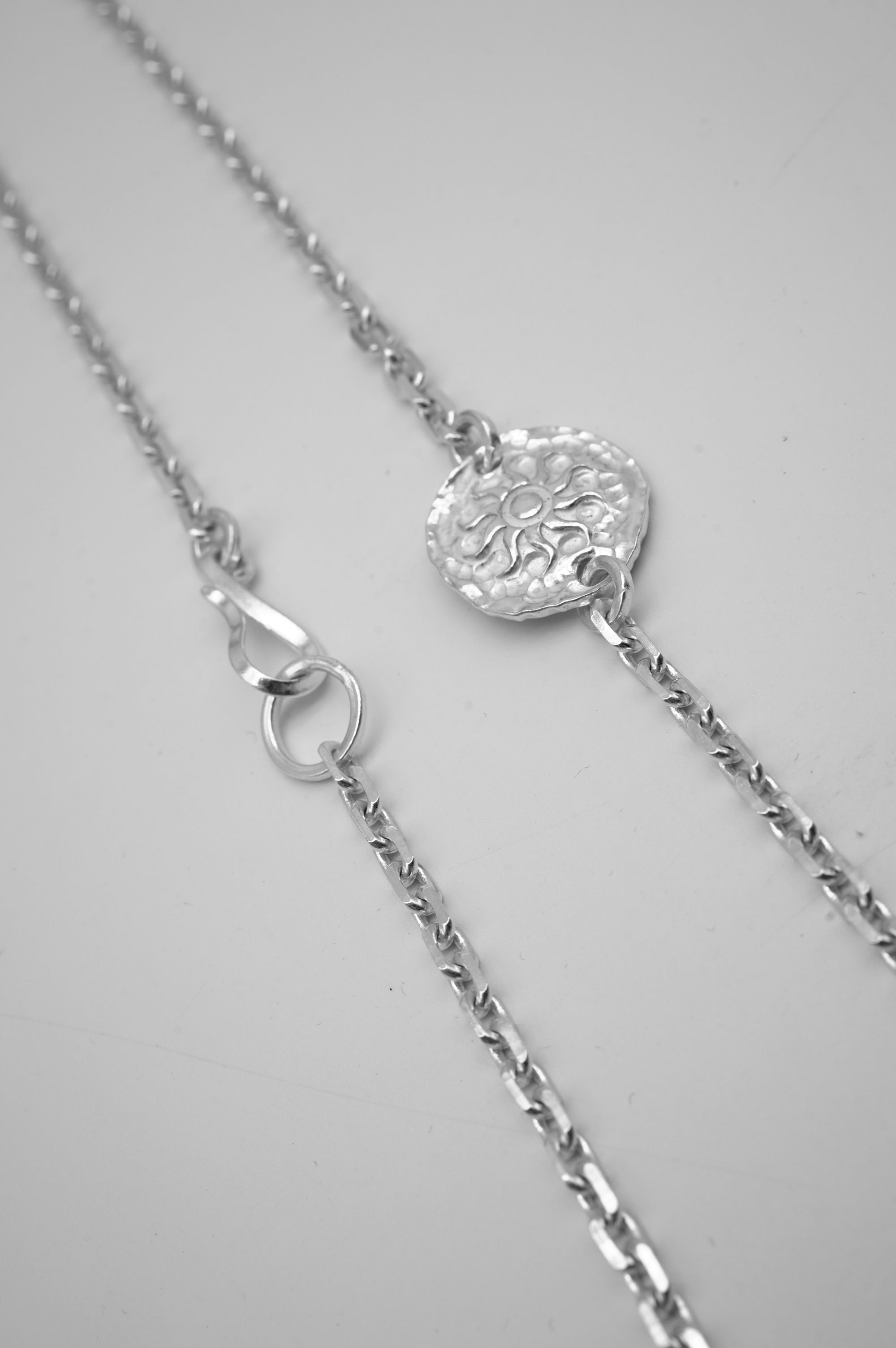 Handcrafted Sterling Silver Necklace – Sun Totem Design